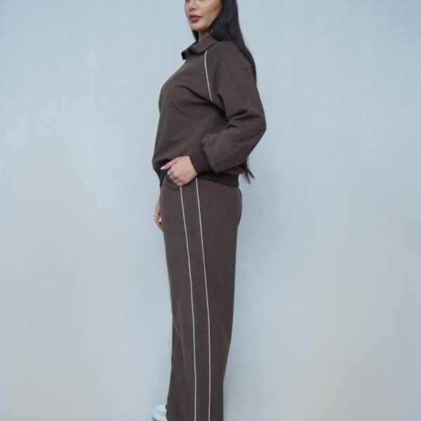 ست فوتر لامر اهورا | سویشرت کوتاه و شلوار قد ۱۱۰ | گرم و شیک برای پاییز و زمستان