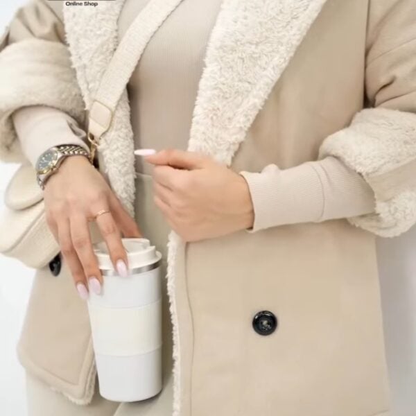 پالتو کتان داخل خز