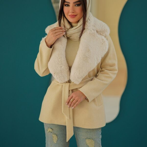 پالتو زنانه السانا مدل 2034 فوتر نسکافه ای