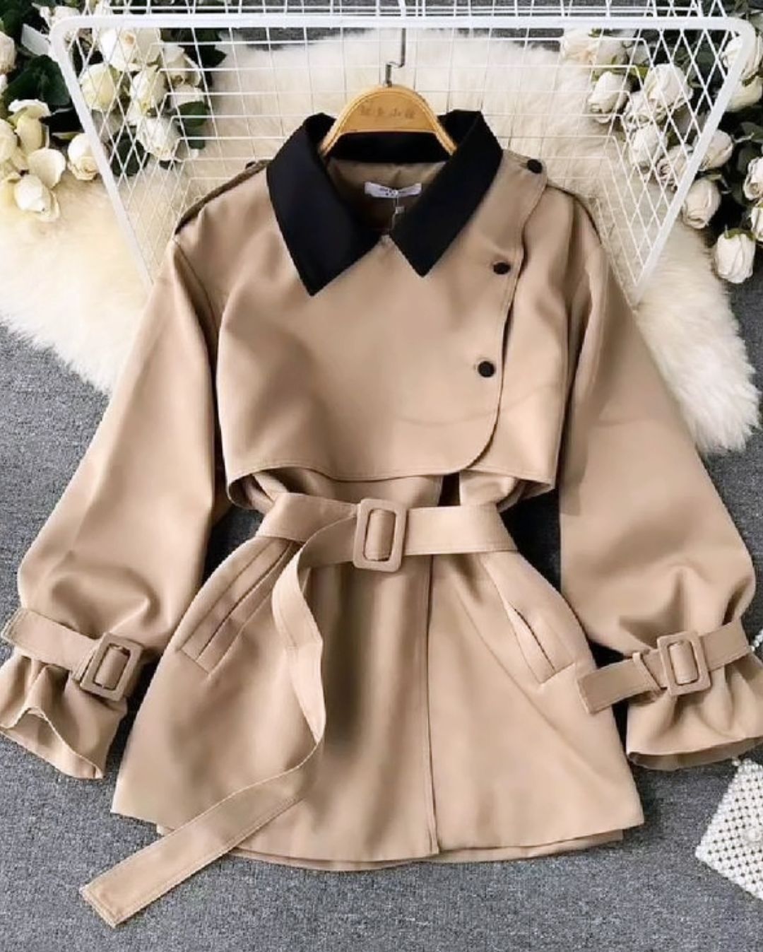 ❌ ترنچ کت کوتاه زنانه نیروانا ❌ - Image 2