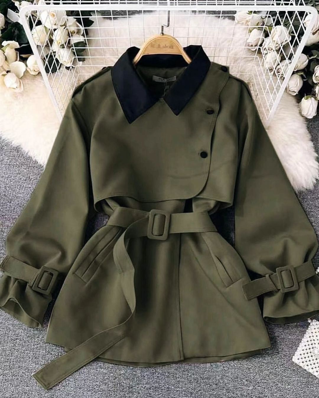 ❌ ترنچ کت کوتاه زنانه نیروانا ❌ - Image 4