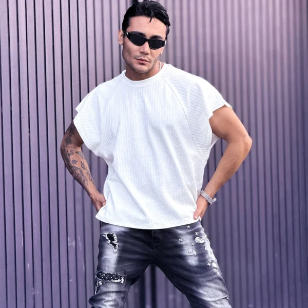 رکابی وست باکسی مراکشی سفید