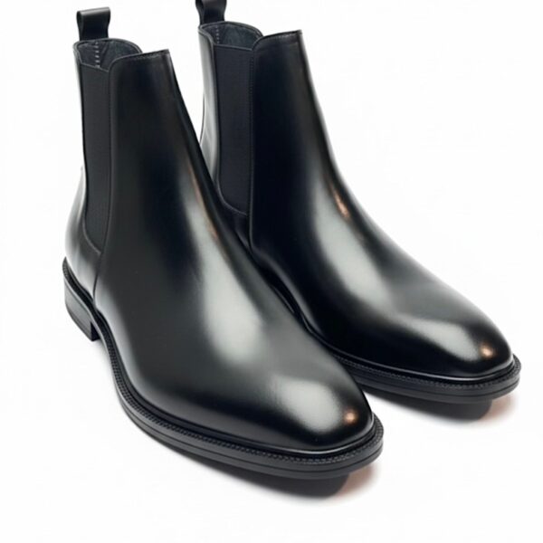 بوت مردانه ونتو مدل چلسی جنس چرم برونشاپ مشکی