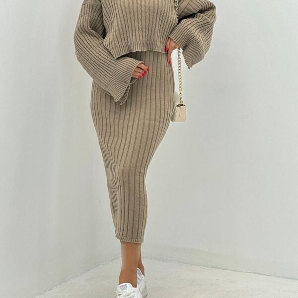 ست سارافون و بلوز بافت زنانه ترک