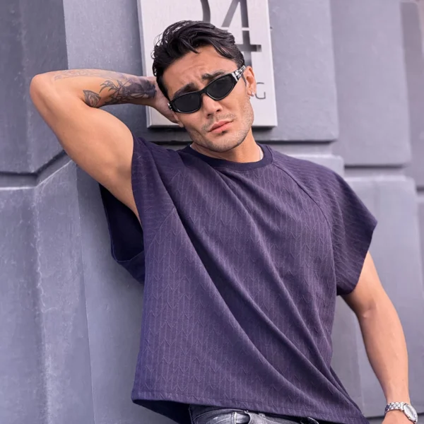 رکابی وست باکسی مراکشی سرمه ای