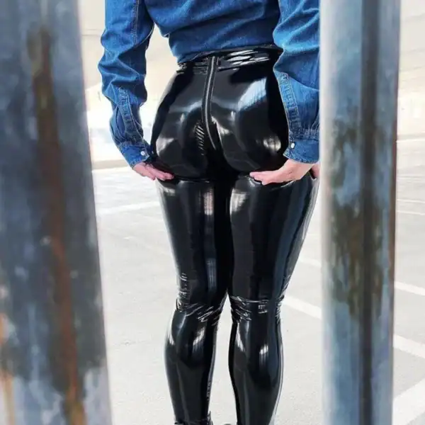 لگ زنانه لاتکس پشت زیپ دار