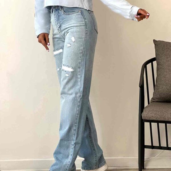 شلوار زنانه نیم بگ زاپ دار