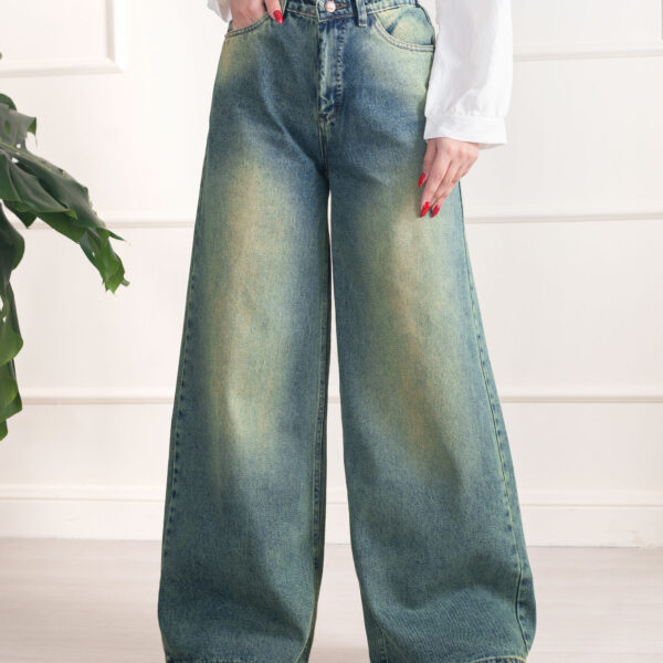 شلوار زنانه جین فول بگ دانژه