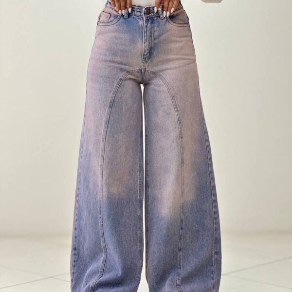 شلوار فول بگ زنانه صورتی